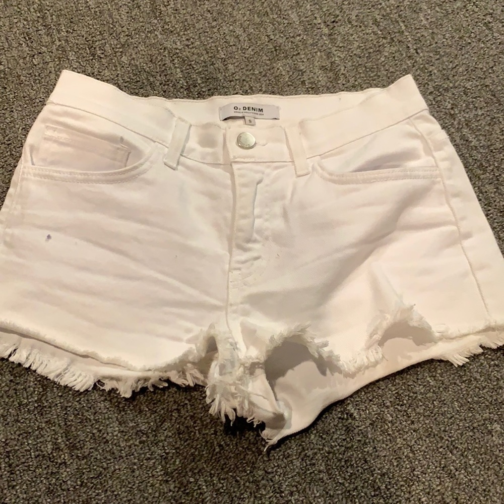 White short jeans shorts